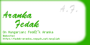 aranka fedak business card